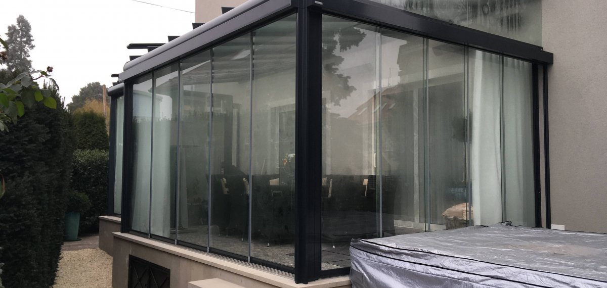 RD Bratislava, terasové prestrešenie Solarlux Atrium plus